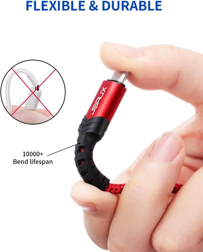 USB C to USB Adapter [2 Pack], Type C 3.0 OTG Cable on the Go Type C Male to USB a Female Adapter Compatible with Macbook, Iphone 16 Pro Max/16 Plus/16E/15, Samsung Galaxy S25/S24/S23-Red